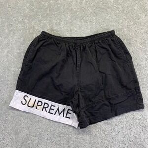 Supreme Shorts Size XL Black White Athletic Swim Trunks Board Short Mesh Lined